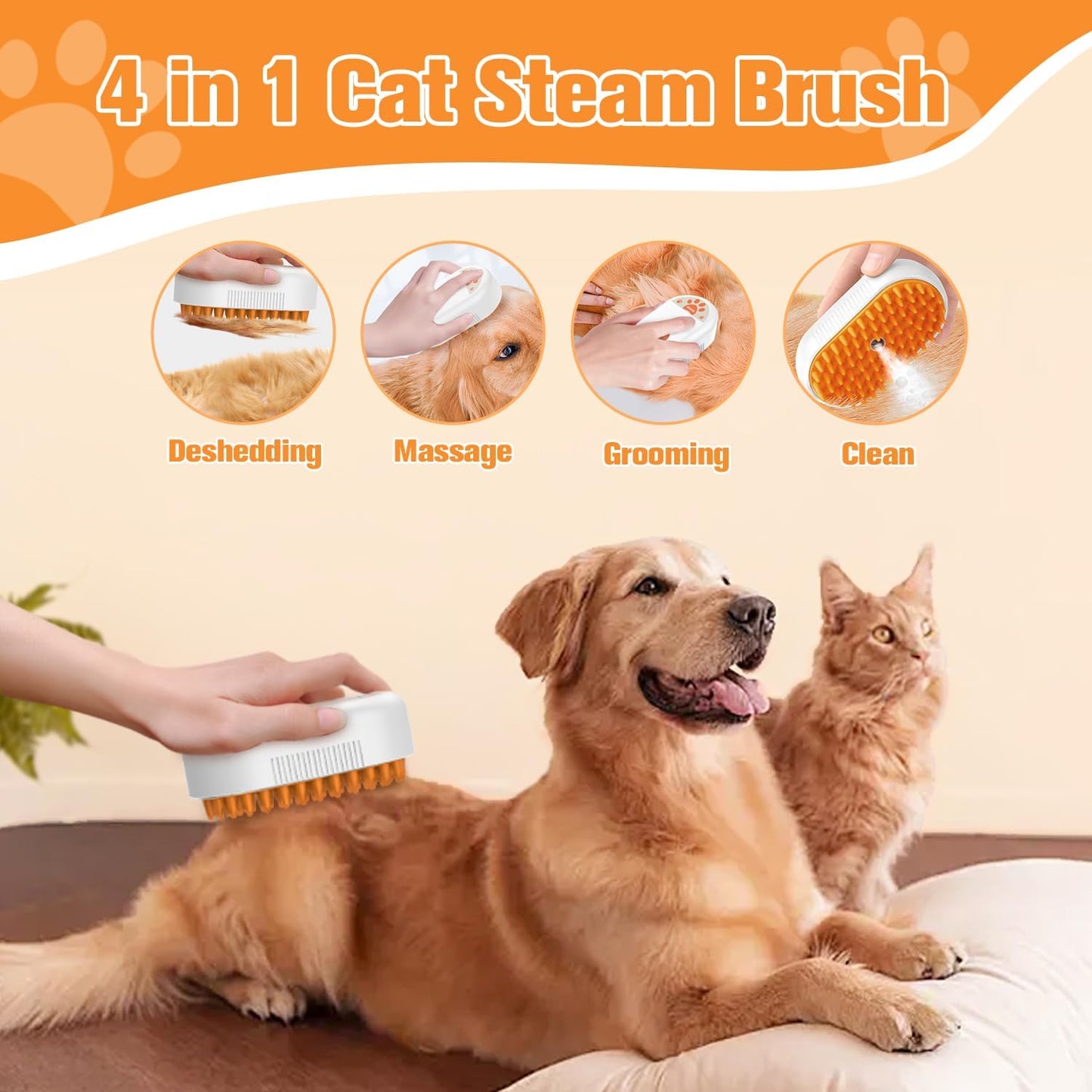 SteamGroom Pet Steam Brush