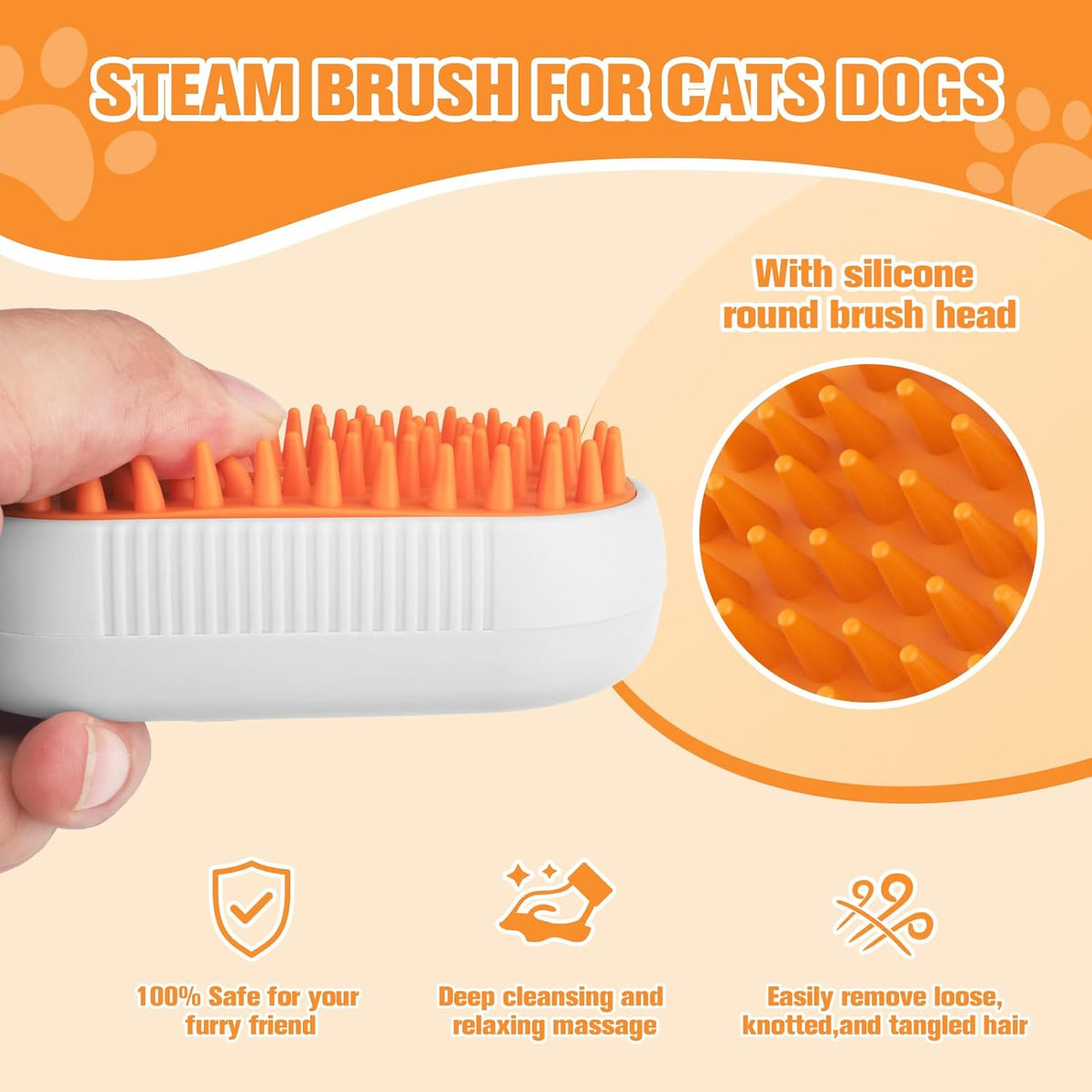 SteamGroom Pet Steam Brush