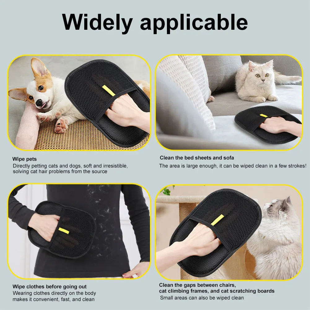 Pet Grooming Equipment Gloves Deshedding Glove Pet Hair Remover Glove for Dog Cat Rabbit Accessories with Long/Short/Curly Hair