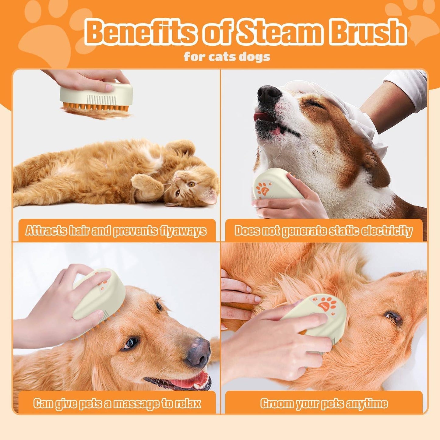 SteamGroom Pet Steam Brush