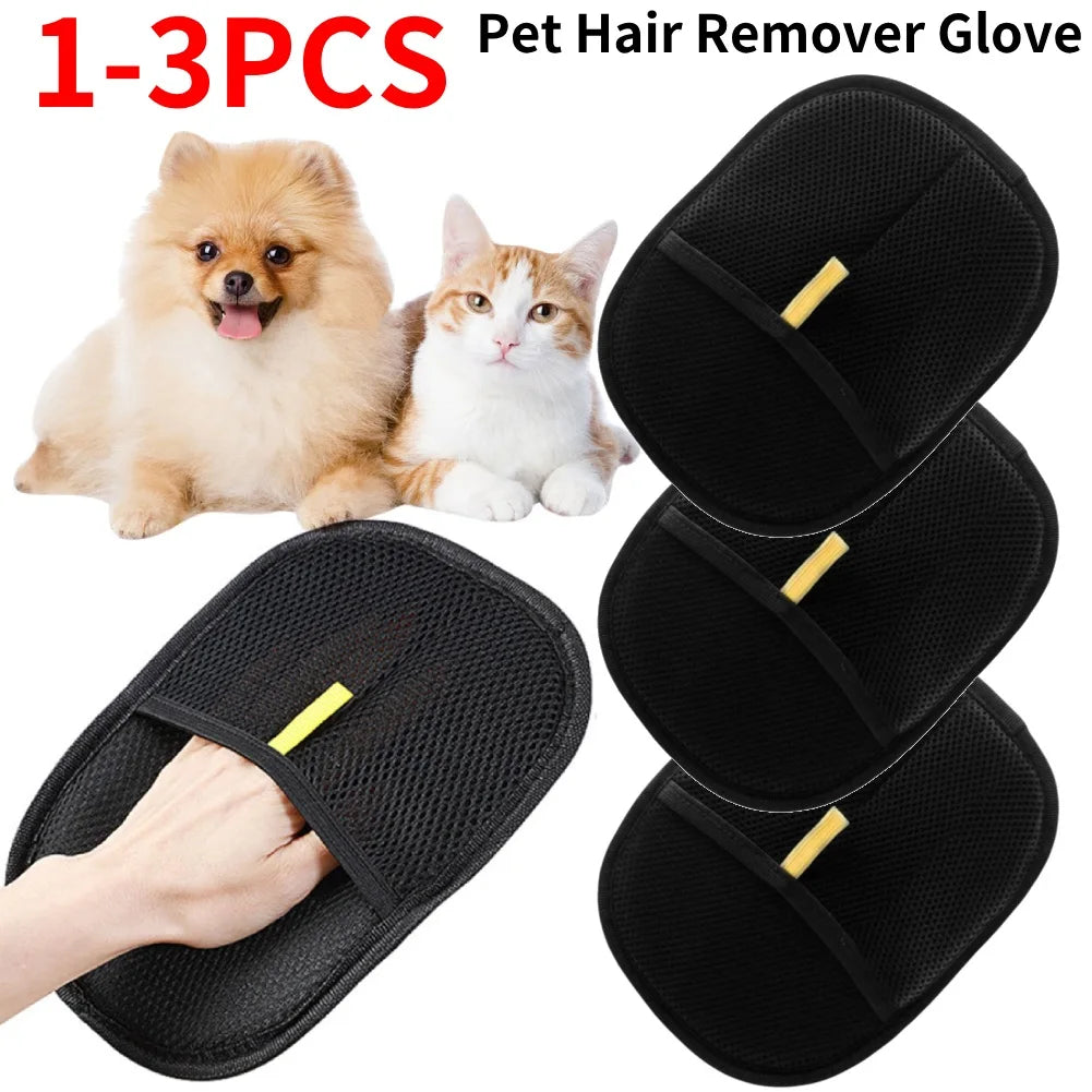 Pet Grooming Equipment Gloves Deshedding Glove Pet Hair Remover Glove for Dog Cat Rabbit Accessories with Long/Short/Curly Hair